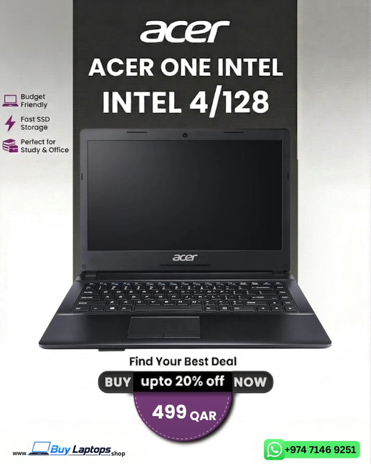 Acer Laptop – Intel Pentium Processor, 4GB RAM, 128GB SSD | Budget Friendly & Fast Performance